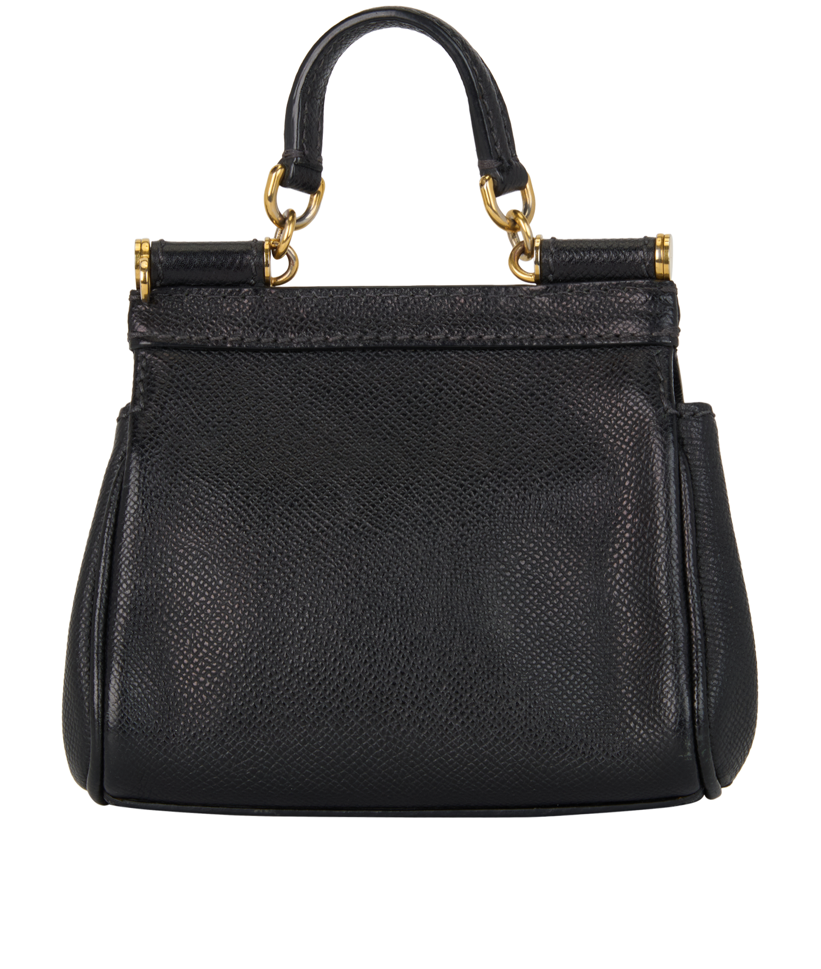 Mini Sicily, &pound;495, Handbags, Black, Leather, Back view